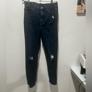 Express Dark Blue High Rise Women Jeans